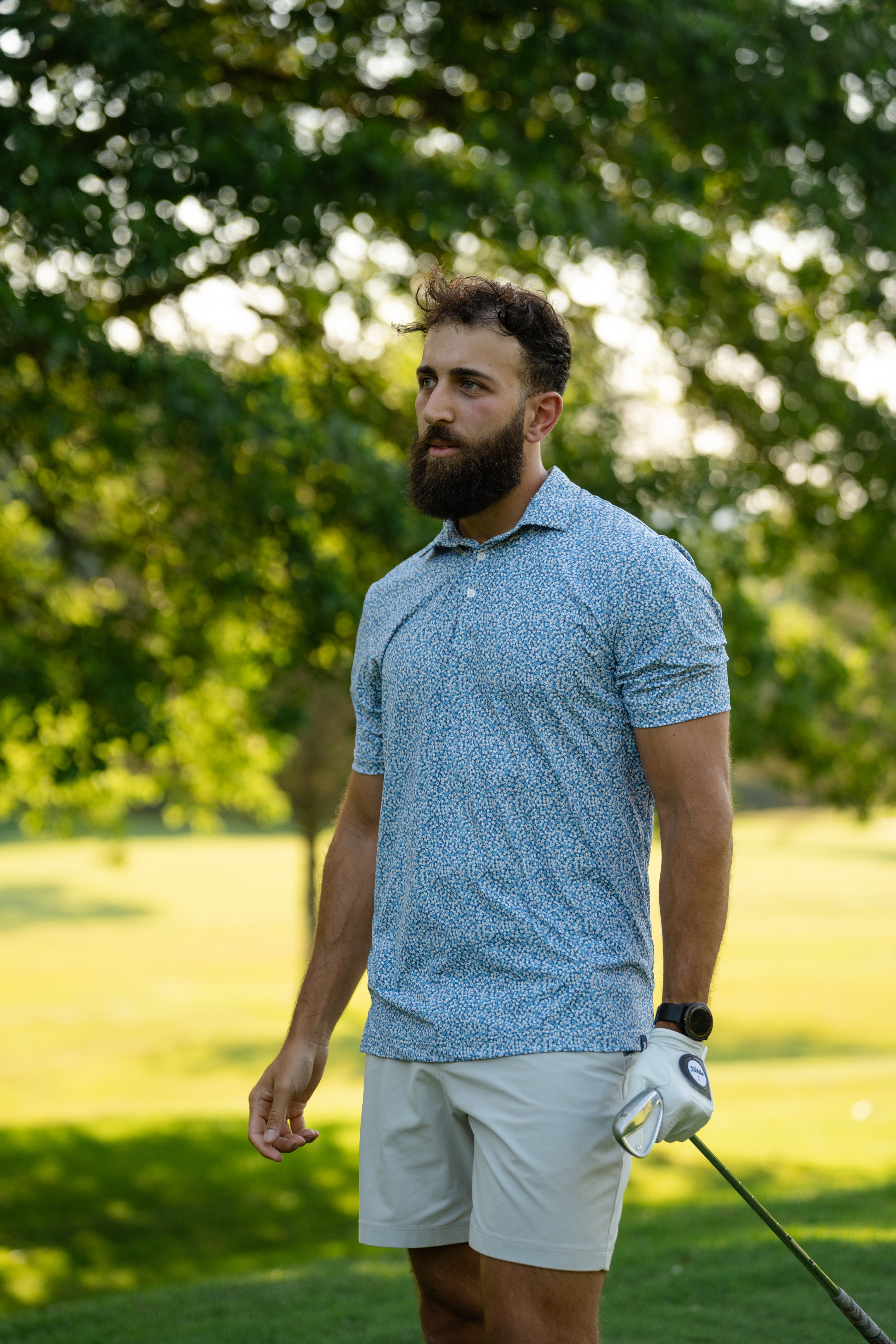 Tropical Breeze Perforated Polo – Zipelly