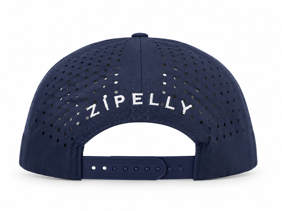 Zipelly 6-Panel Rope Hat (Red, White & Navy)