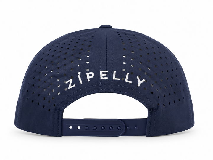 Zipelly 6-Panel Rope Hat (Red, White & Navy)