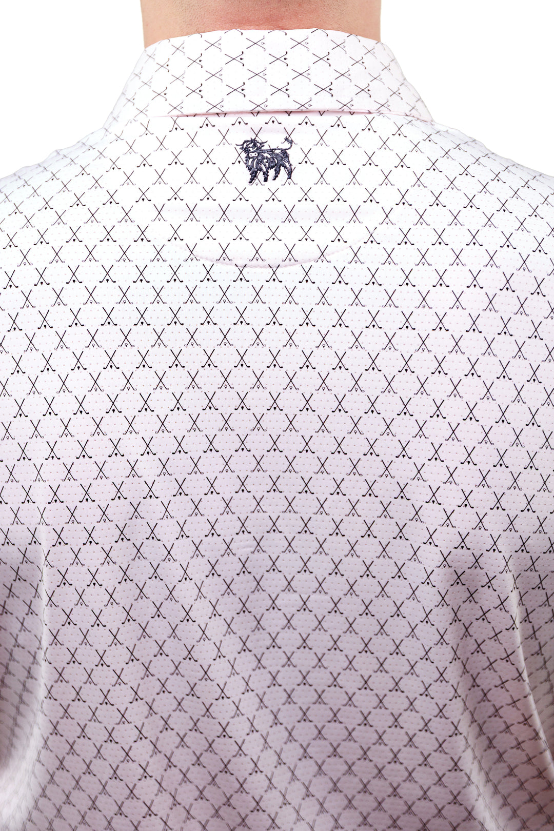 Golf Clubs Perforated Printed Polo