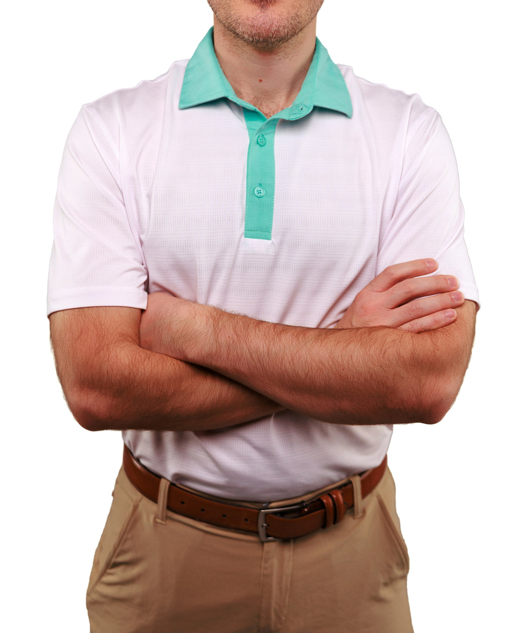 Dobby Polo with Contrast Collar