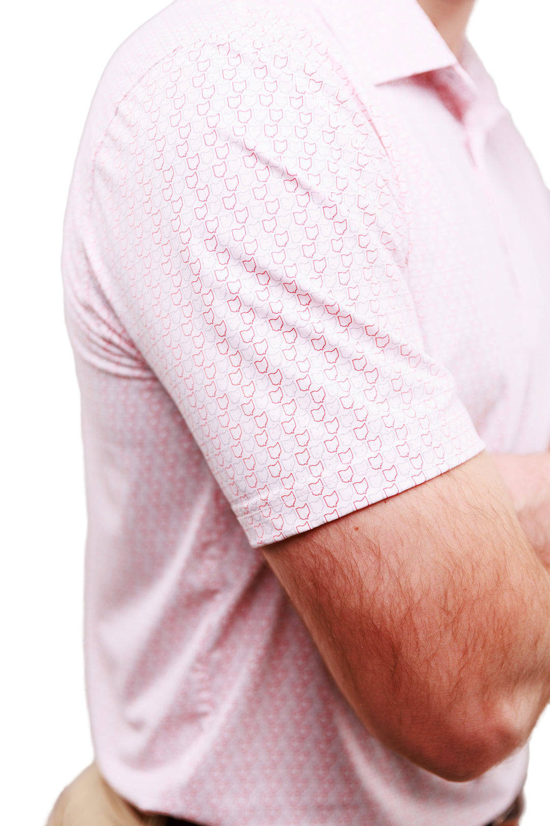 Ohio State Printed Perforated Polo